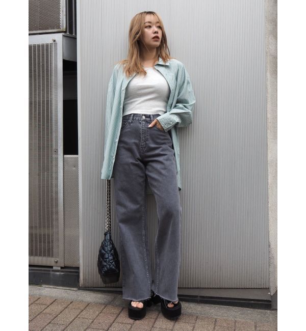 EVRIS「バックオープンリブショートTシャツ」|Tシャツ・カットソー|