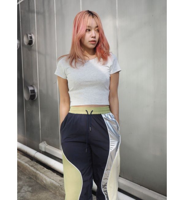 EVRIS「バックオープンリブショートTシャツ」|Tシャツ・カットソー|