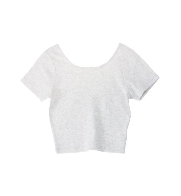 EVRIS「バックオープンリブショートTシャツ」|Tシャツ・カットソー|