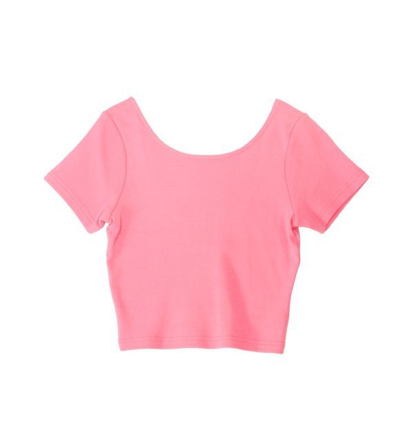 EVRIS「バックオープンリブショートTシャツ」|Tシャツ・カットソー|