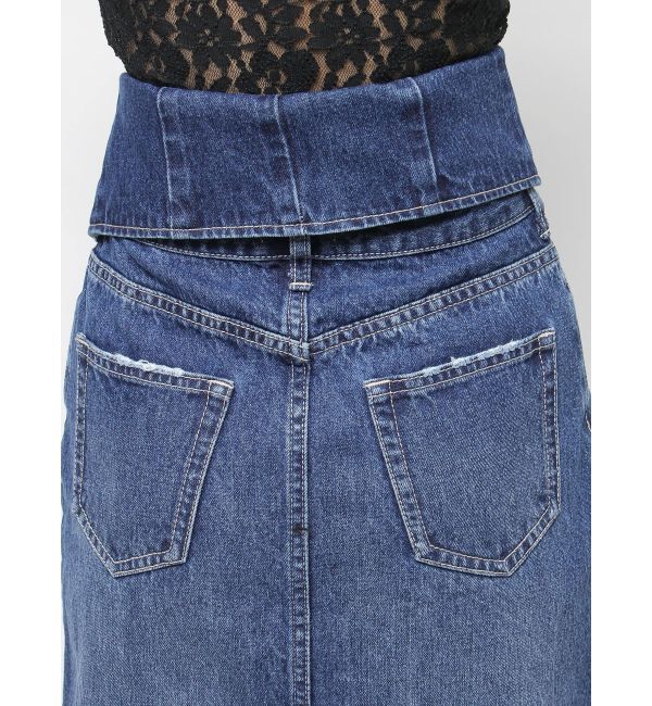 EVRIS「ウエストデザインロングスリットデニムスカート」|スカート|