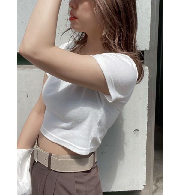 EVRIS「BASICシンプルショートTシャツ」|Tシャツ・カットソー|ホワイト