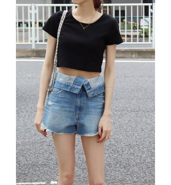 EVRIS「BASICシンプルショートTシャツ」|Tシャツ・カットソー|