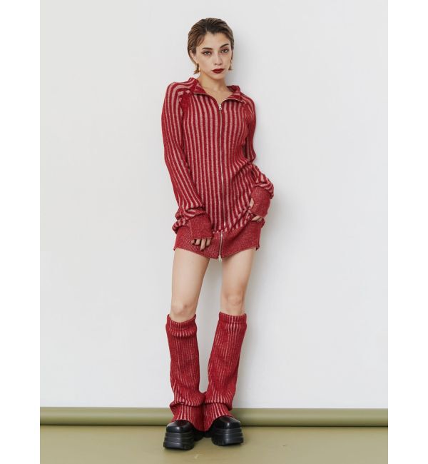 EVRIS「プレーティングリブレッグウォーマー」|レッグウォーマー|