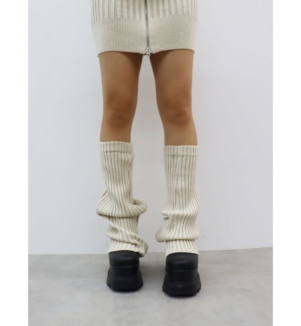 EVRIS「プレーティングリブレッグウォーマー」|レッグウォーマー|