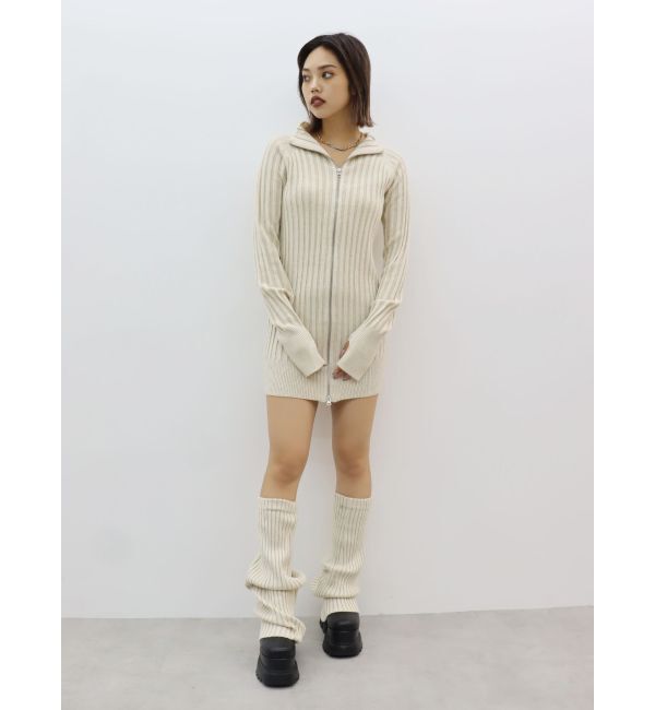 EVRIS「プレーティングリブレッグウォーマー」|レッグウォーマー|