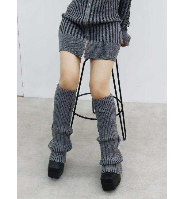 EVRIS「プレーティングリブレッグウォーマー」|レッグウォーマー|