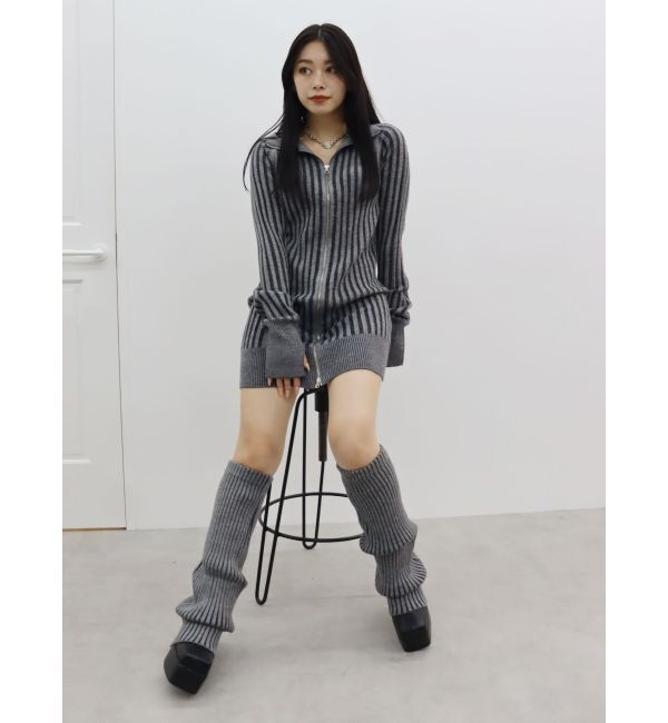 EVRIS「プレーティングリブレッグウォーマー」|レッグウォーマー|