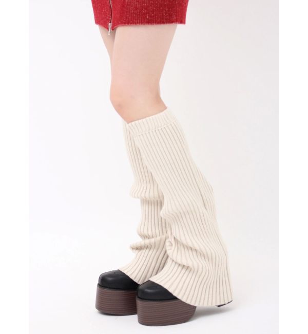 EVRIS「プレーティングリブレッグウォーマー」|レッグウォーマー|