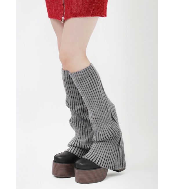 EVRIS「プレーティングリブレッグウォーマー」|レッグウォーマー|