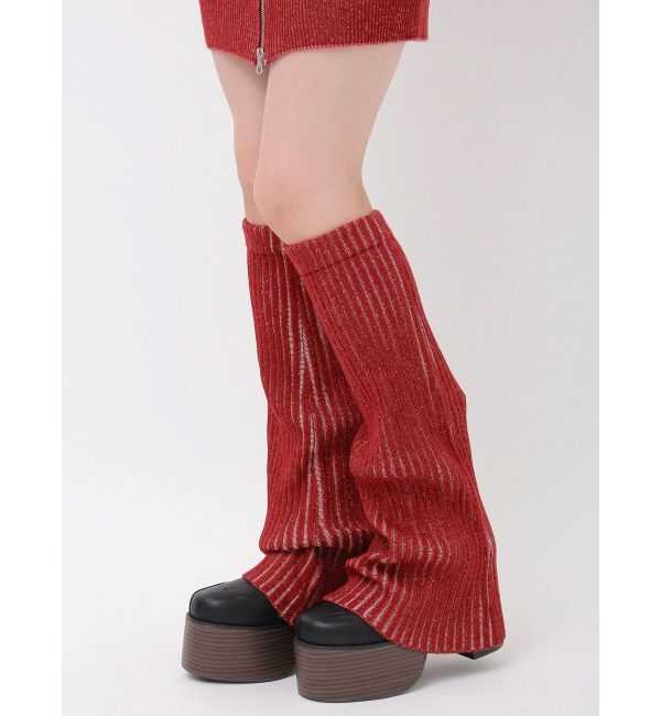 EVRIS「プレーティングリブレッグウォーマー」|レッグウォーマー|