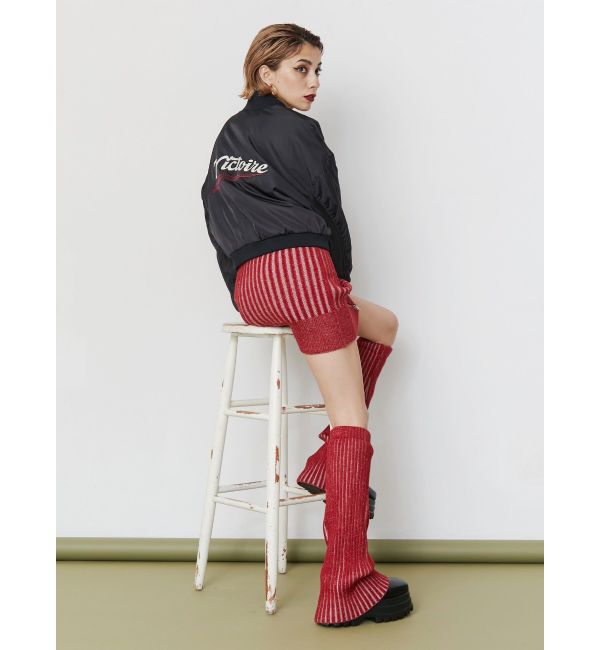 EVRIS「プレーティングリブレッグウォーマー」|レッグウォーマー|