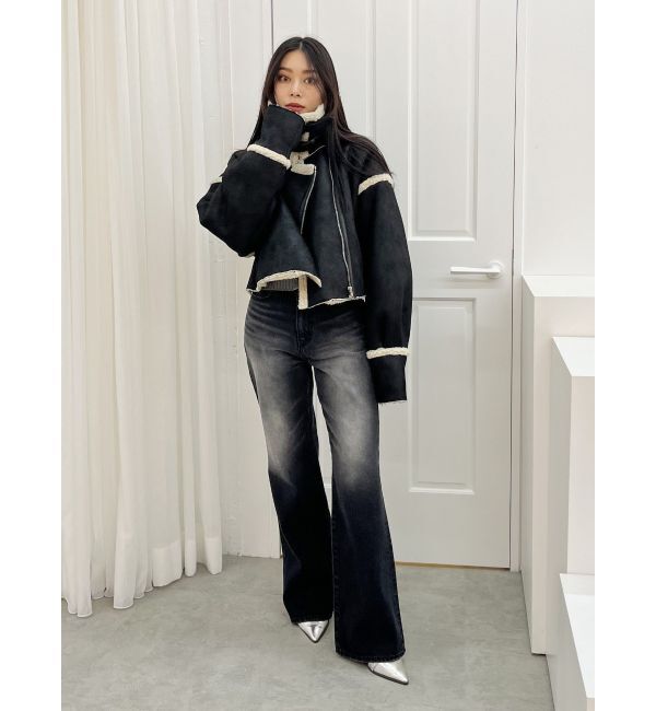 EVRIS「ショートボアブルゾン」|ブルゾン・スタジャン|