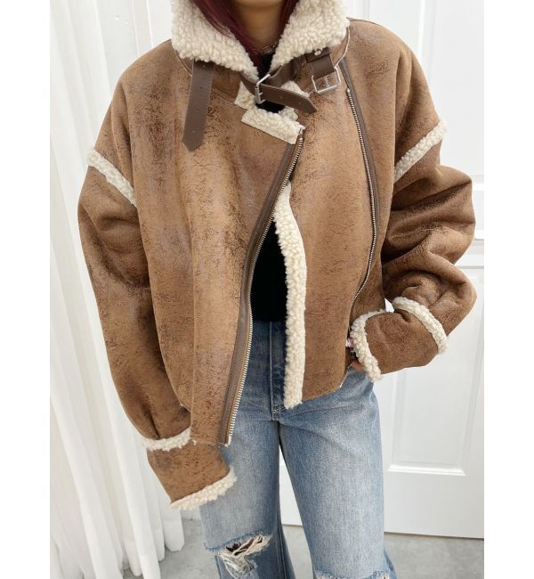 EVRIS「ショートボアブルゾン」|ブルゾン・スタジャン|