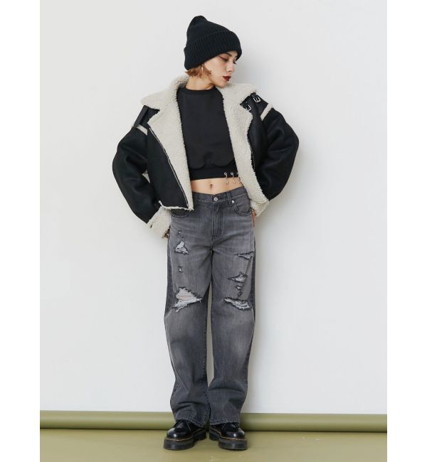 EVRIS「ショートボアブルゾン」|ブルゾン・スタジャン|