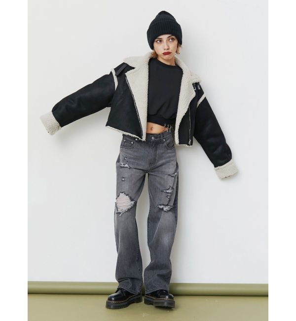 EVRIS「ショートボアブルゾン」|ブルゾン・スタジャン|