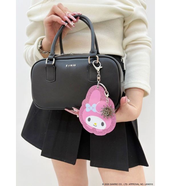 EVRIS「【メロクロコラボ】マイメロディグリッターミラーキーホルダー」|チャーム・キーホルダー|