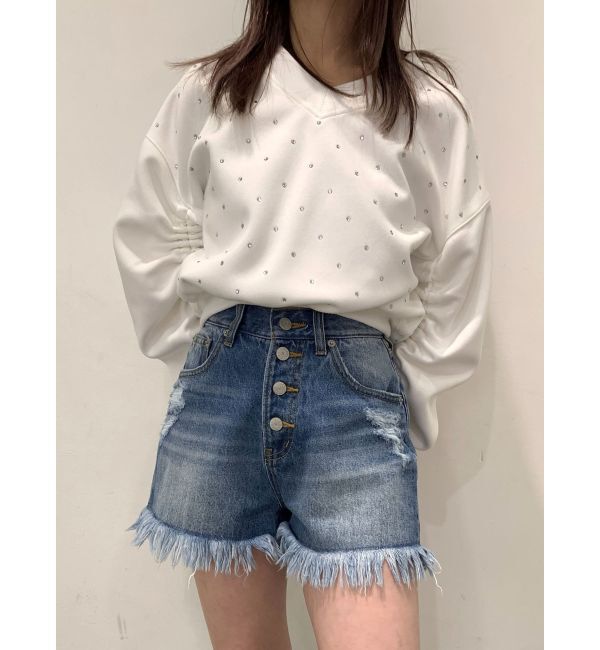 jouetie「ダメージデニムショートパンツ」|デニム|