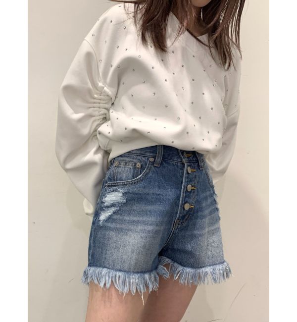 jouetie「ダメージデニムショートパンツ」|デニム|