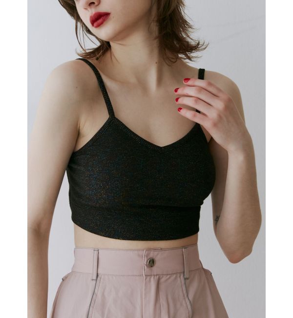 jouetie「バックオープンラメブラレット」|キャミソール|ブラック
