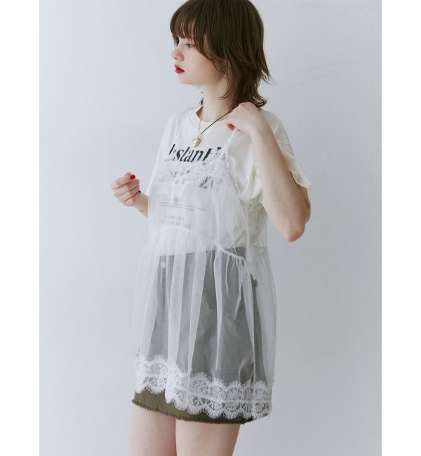 jouetie「ランジェリーレイヤードチュニックTシャツ」|Tシャツ・カットソー|