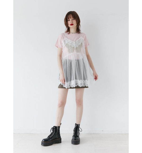 jouetie「ランジェリーレイヤードチュニックTシャツ」|Tシャツ・カットソー|