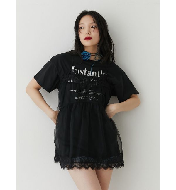 jouetie「ランジェリーレイヤードチュニックTシャツ」|Tシャツ・カットソー|