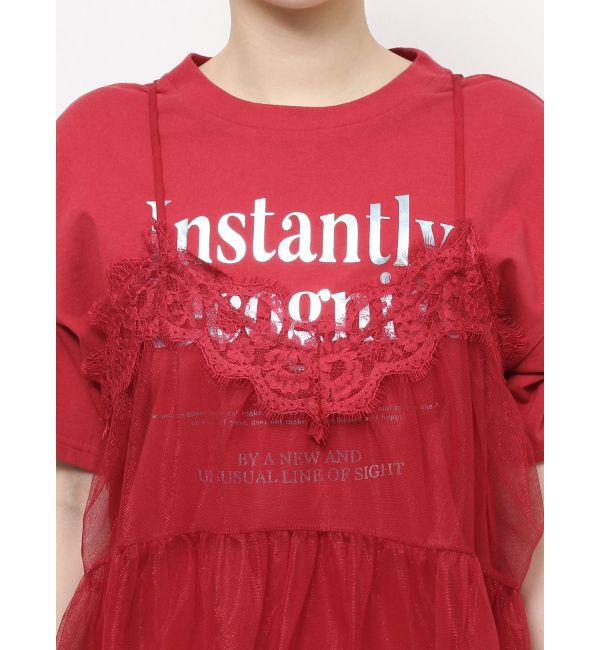 jouetie「ランジェリーレイヤードチュニックTシャツ」|Tシャツ・カットソー|