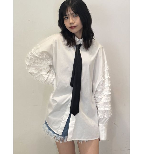 jouetie「スリーブフリルルーズタイシャツ【セットアイテム】」|シャツ・ブラウス|オフホワイト