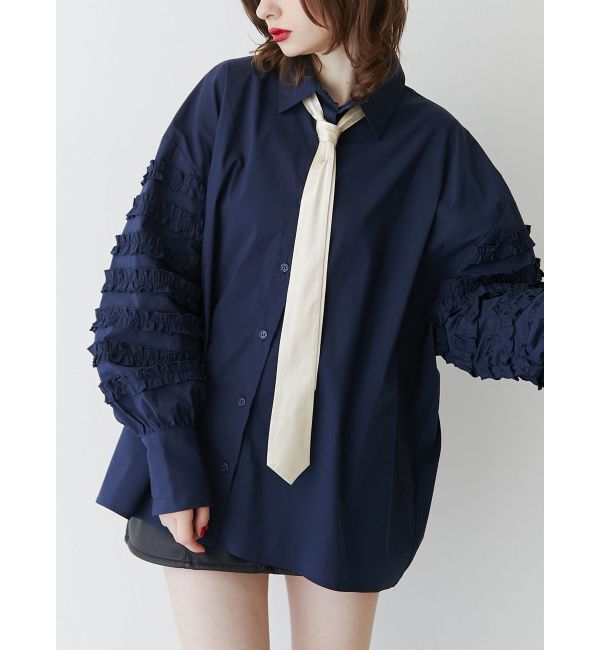 jouetie「スリーブフリルルーズタイシャツ【セットアイテム】」|シャツ・ブラウス|