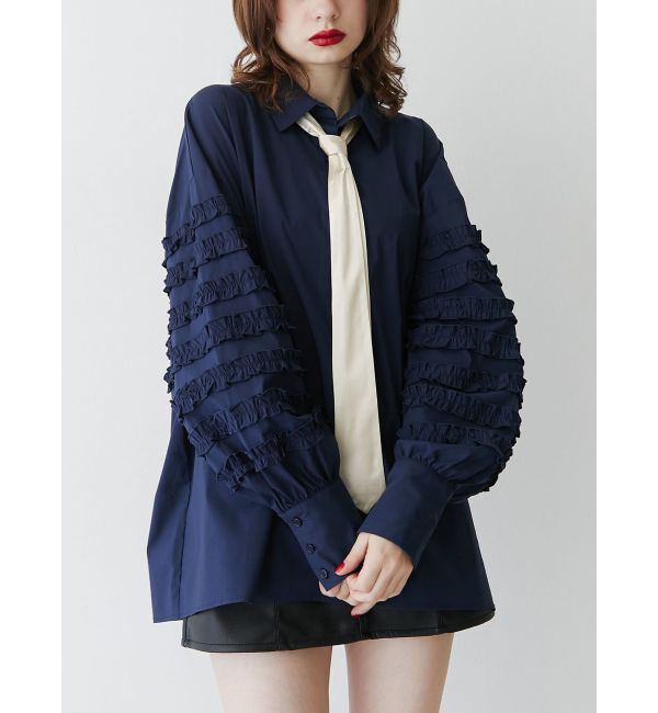 jouetie「スリーブフリルルーズタイシャツ【セットアイテム】」|シャツ・ブラウス|