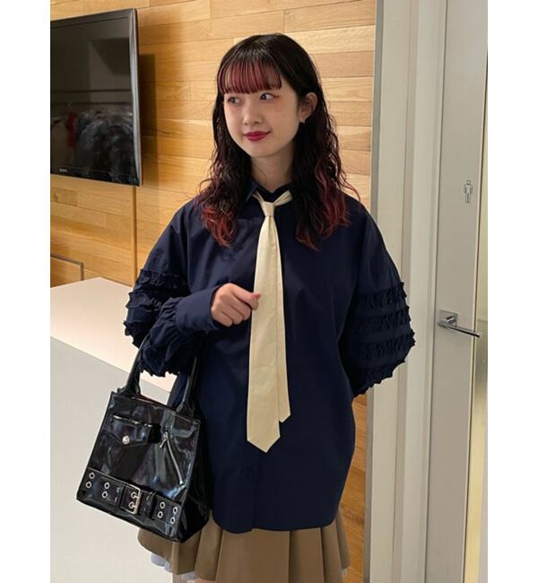 jouetie「スリーブフリルルーズタイシャツ【セットアイテム】」|シャツ・ブラウス|
