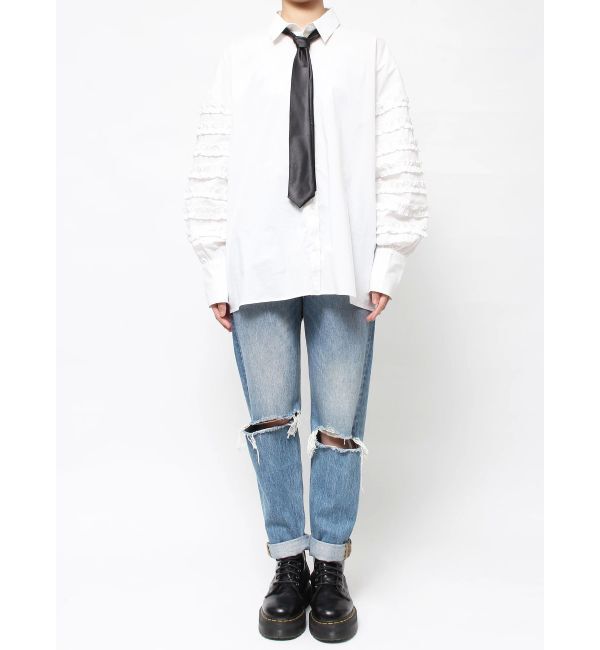 jouetie「スリーブフリルルーズタイシャツ【セットアイテム】」|シャツ・ブラウス|