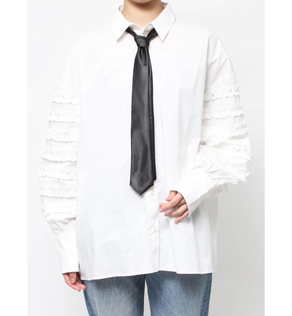 jouetie「スリーブフリルルーズタイシャツ【セットアイテム】」|シャツ・ブラウス|