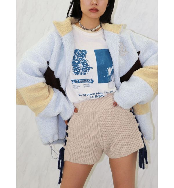 jouetie「バイカラーステッチニットショーツ【セットアップ対応】」|その他|