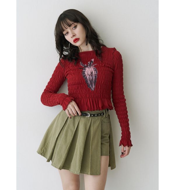 jouetie「ラッププリーツデニムスカパン【セットアップ対応】」|デニム|