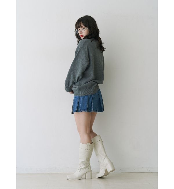 jouetie「ラッププリーツデニムスカパン【セットアップ対応】」|デニム|