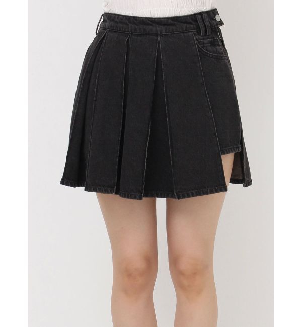 jouetie「ラッププリーツデニムスカパン【セットアップ対応】」|デニム|