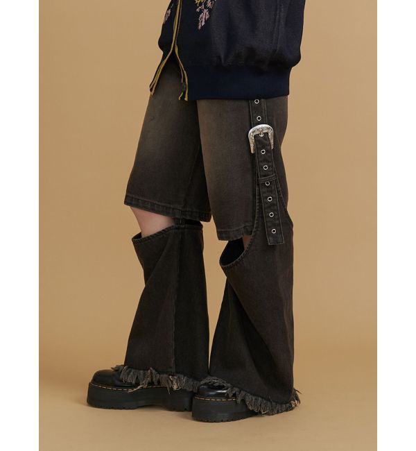 jouetie「2WAYレングスウエスタンデニム【セットアップ対応】」|デニム|ブラック