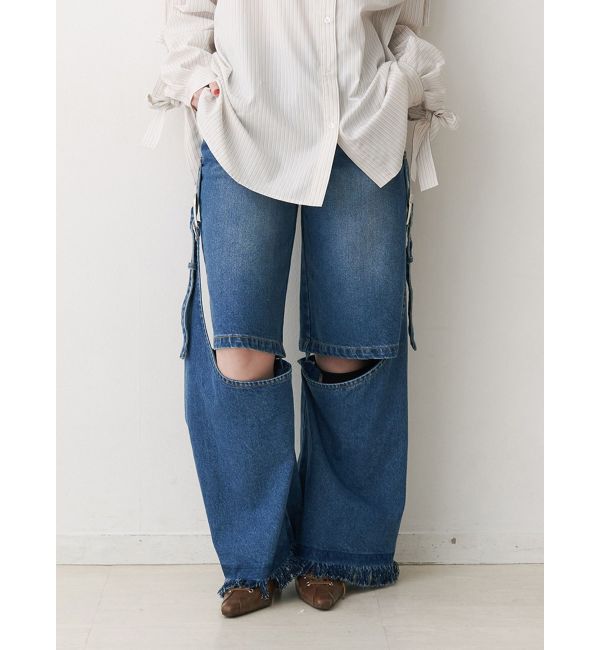 jouetie「2WAYレングスウエスタンデニム【セットアップ対応】」|デニム|ブルー
