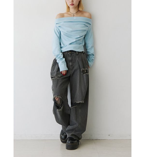 jouetie「ドレープオフショルトップス」|Tシャツ・カットソー|