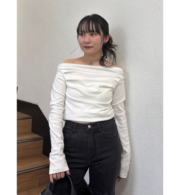jouetie「ドレープオフショルトップス」|Tシャツ・カットソー|