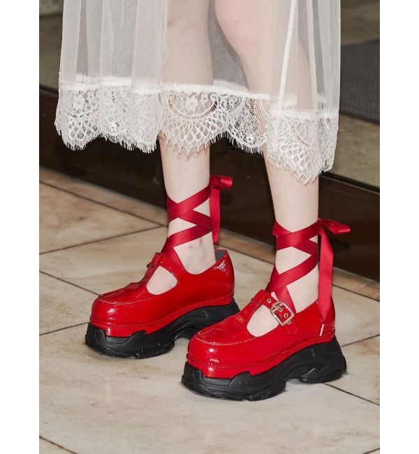 jouetie「メリージェーンレースアップシューズ」|その他|レッド