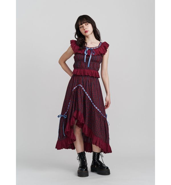 jouetie「リボンステッチフリルビスチェ【セットアップ対応】」|シャツ・ブラウス|