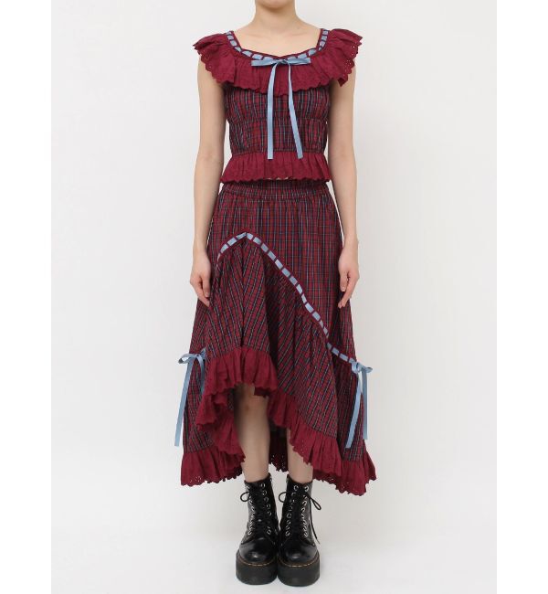 jouetie「リボンステッチフリルビスチェ【セットアップ対応】」|シャツ・ブラウス|