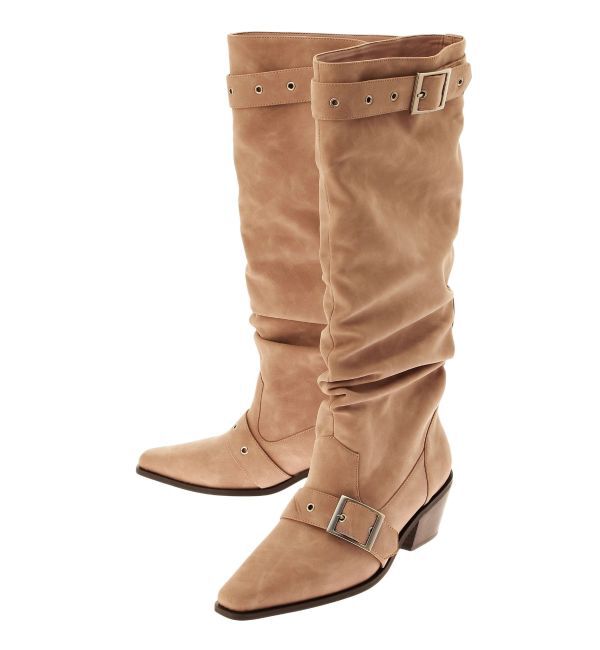 jouetie「ルーズウエスタンベルトブーツ」|ロングブーツ|