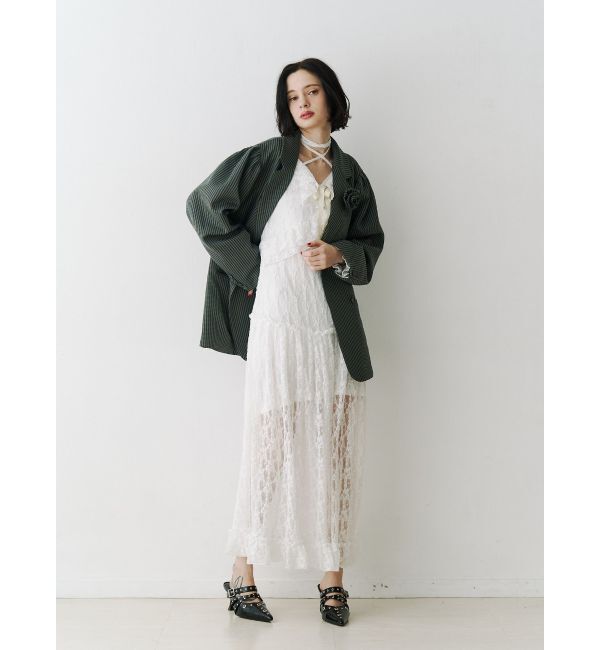 jouetie「ラッフルフリルレースロングワンピース」|ワンピース|