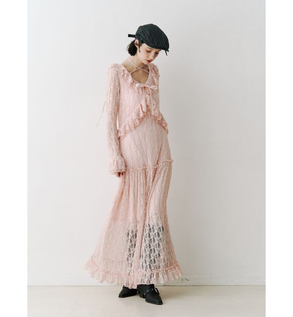 jouetie「ラッフルフリルレースロングワンピース」|ワンピース|
