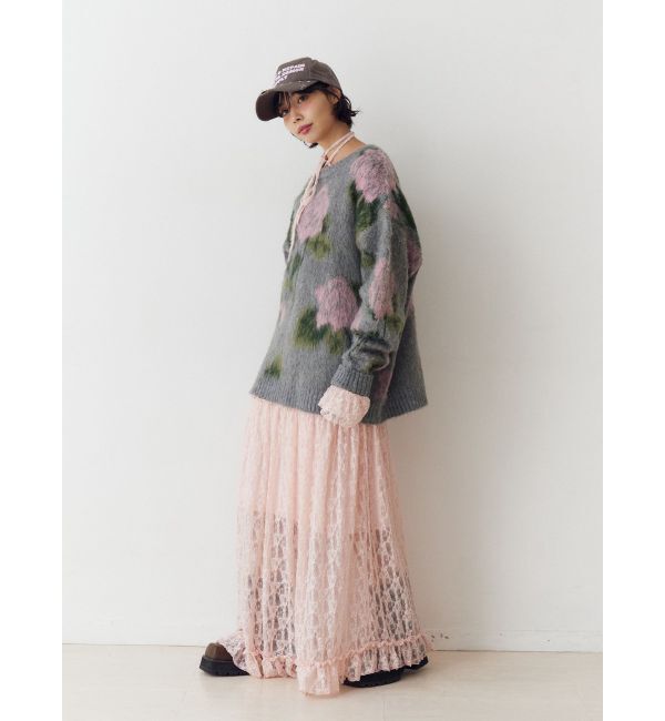 jouetie「ラッフルフリルレースロングワンピース」|ワンピース|