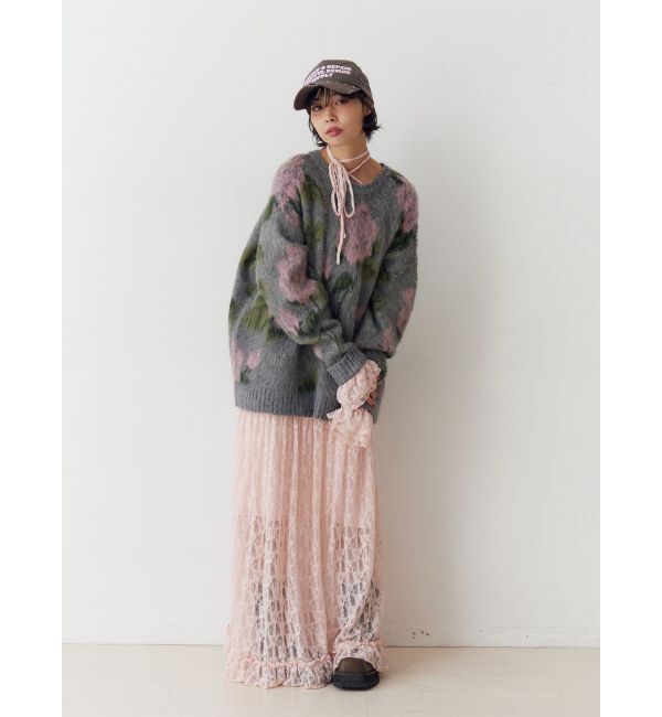 jouetie「ラッフルフリルレースロングワンピース」|ワンピース|